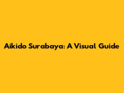 Aikido Surabaya: A Visual Guide