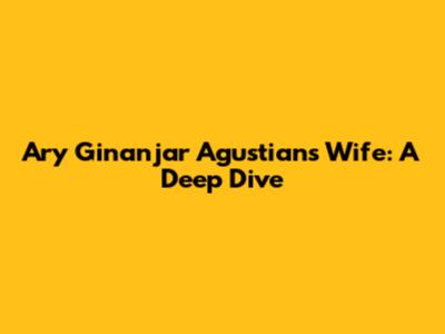 Ary Ginanjar Agustian's Wife: A Deep Dive
