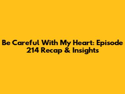 Be Careful With My Heart: Episode 214 Recap & Insights