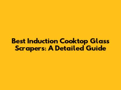 Best Induction Cooktop Glass Scrapers: A Detailed Guide