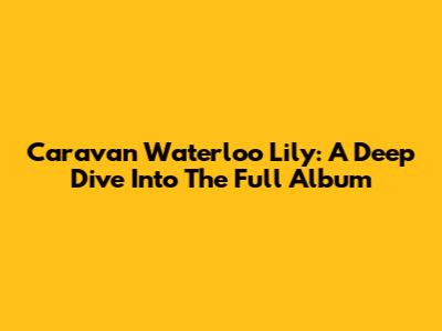 Caravan Waterloo Lily: A Deep Dive Into The Full Album