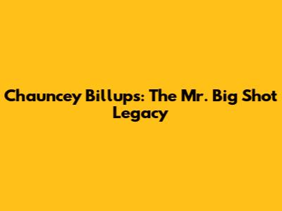 Chauncey Billups: The 'Mr. Big Shot' Legacy