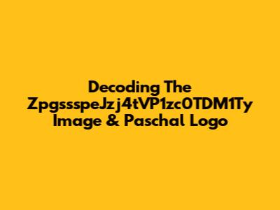 Decoding The ZpgssspeJzj4tVP1zc0TDM1Ty Image & Paschal Logo