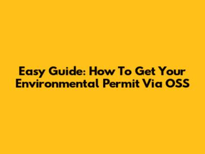 Easy Guide: How To Get Your Environmental Permit Via OSS
