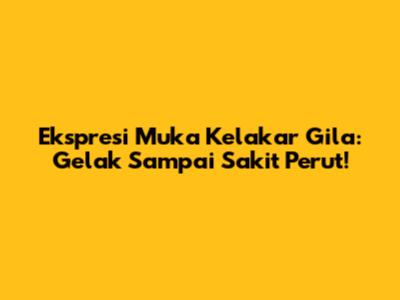 Ekspresi Muka Kelakar Gila: Gelak Sampai Sakit Perut!