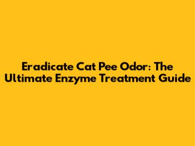 Eradicate Cat Pee Odor: The Ultimate Enzyme Treatment Guide