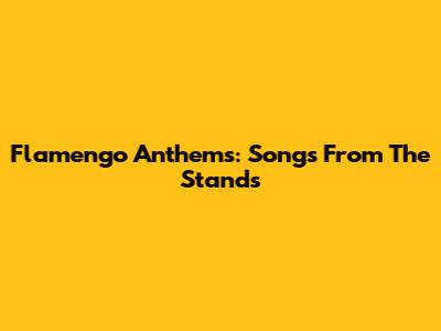 Flamengo Anthems: Songs From The Stands