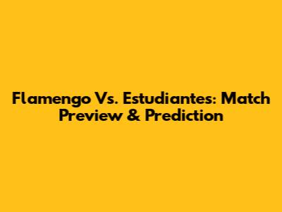 Flamengo Vs. Estudiantes: Match Preview & Prediction