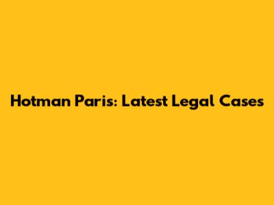 Hotman Paris: Latest Legal Cases