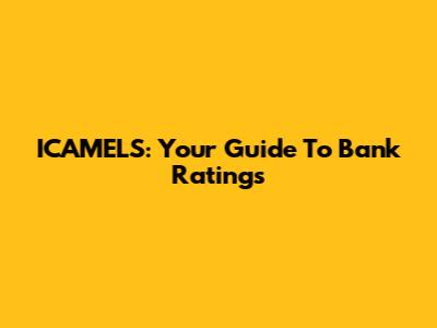 ICAMELS: Your Guide To Bank Ratings
