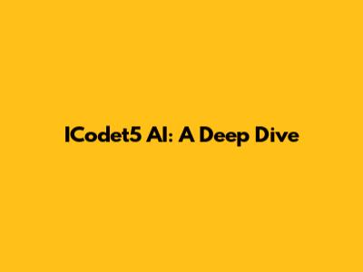 ICodet5 AI: A Deep Dive