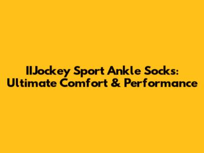 IIJockey Sport Ankle Socks: Ultimate Comfort & Performance