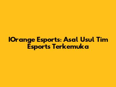 IOrange Esports: Asal Usul Tim Esports Terkemuka