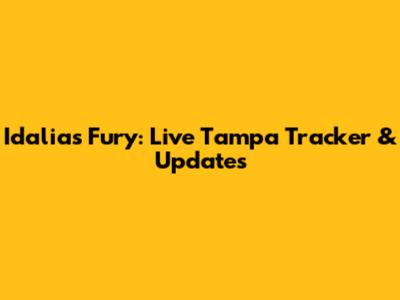 Idalia's Fury: Live Tampa Tracker & Updates