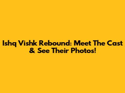 Ishq Vishk Rebound: Meet The Cast & See Their Photos!