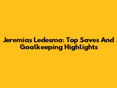 Jeremias Ledesma: Top Saves And Goalkeeping Highlights