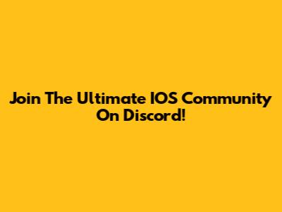Join The Ultimate IOS Community On Discord!