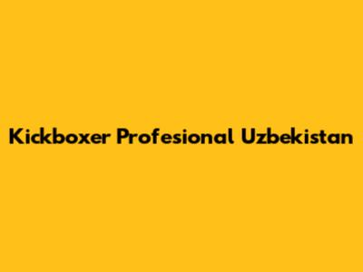 Kickboxer Profesional Uzbekistan