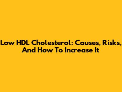 Low HDL Cholesterol: Causes, Risks, And How To Increase It