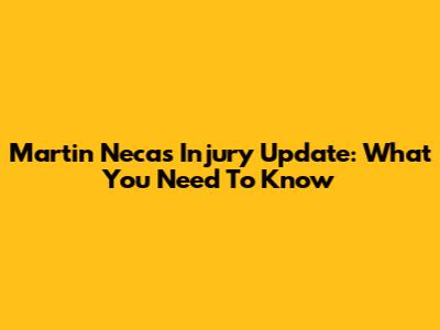 Martin Necas Injury Update: What You Need To Know