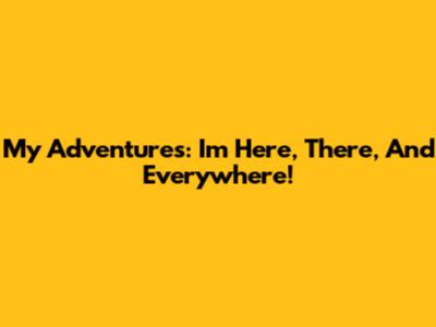 My Adventures: I'm Here, There, And Everywhere!