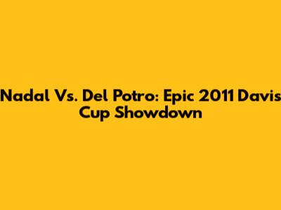 Nadal Vs. Del Potro: Epic 2011 Davis Cup Showdown