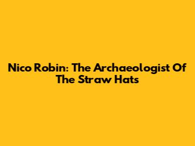 Nico Robin: The Archaeologist Of The Straw Hats