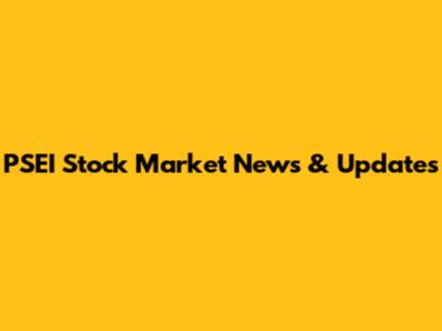PSEI Stock Market News & Updates