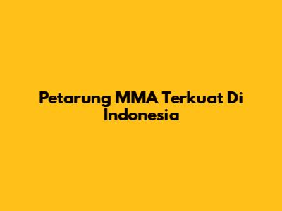 Petarung MMA Terkuat Di Indonesia