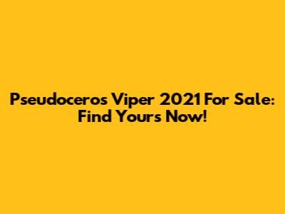 Pseudoceros Viper 2021 For Sale: Find Yours Now!