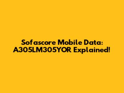 Sofascore Mobile Data: A305LM305YOR Explained!