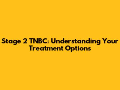 Stage 2 TNBC: Understanding Your Treatment Options