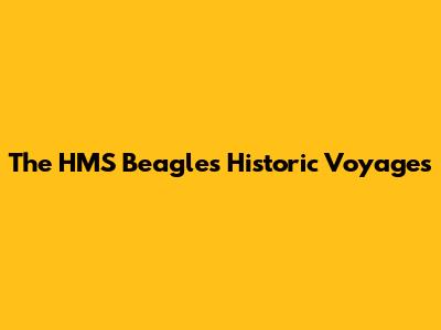 The HMS Beagle's Historic Voyages