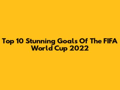 Top 10 Stunning Goals Of The FIFA World Cup 2022