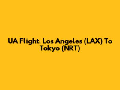 UA Flight: Los Angeles (LAX) To Tokyo (NRT)