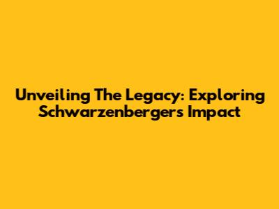 Unveiling The Legacy: Exploring Schwarzenberger's Impact