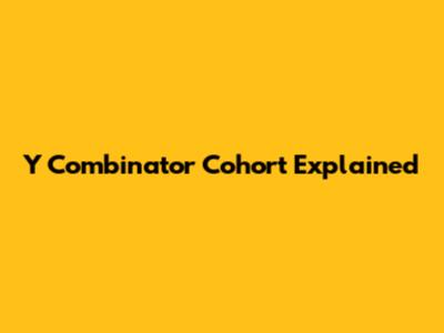 Y Combinator Cohort Explained